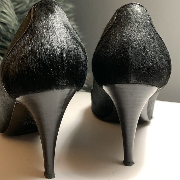 Boss Fur Pumps with Leather trim - Picture 5 of 12